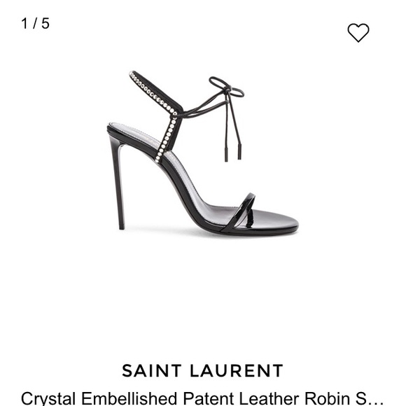 Saint Laurent crystal embellished Robin sandals - Picture 1 of 2